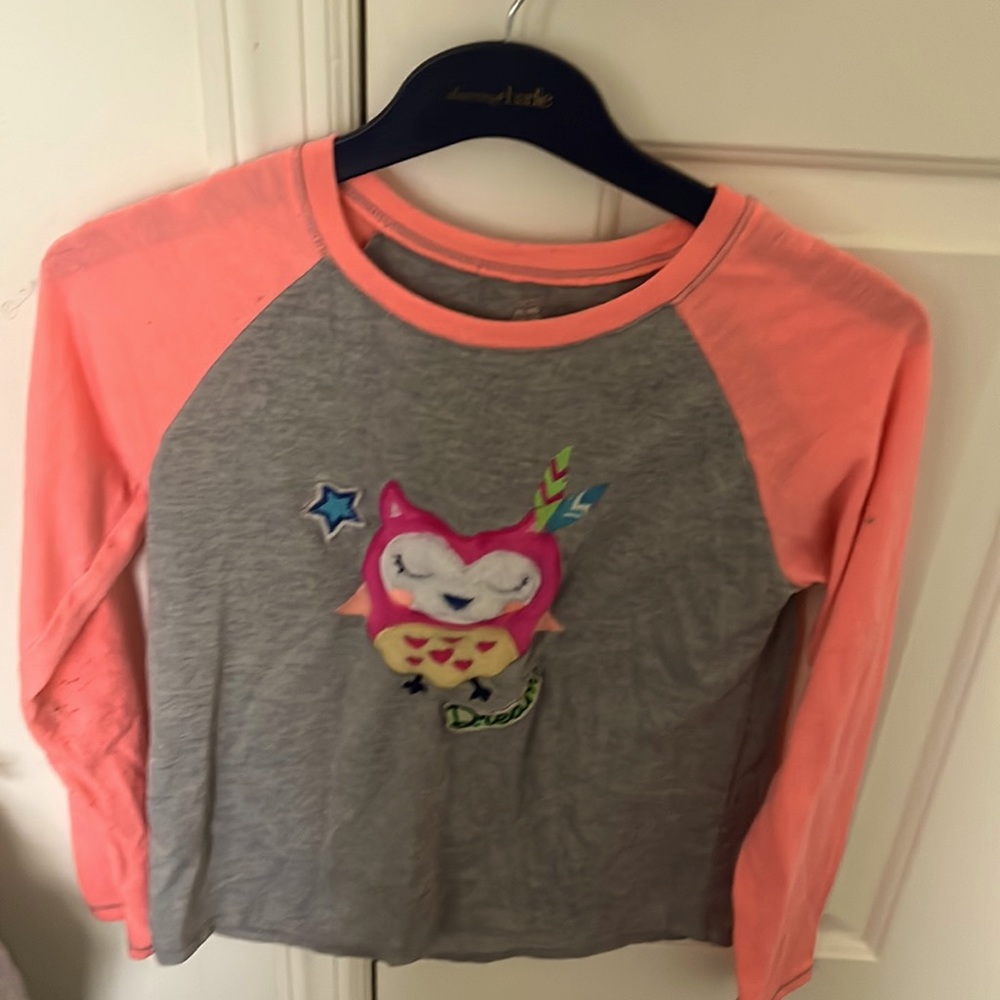 Grey and Pink Owl Pjs Top from Sleepwear